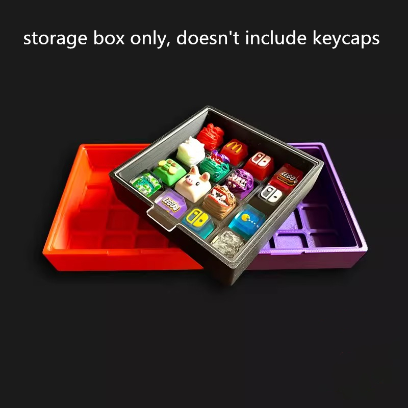 3D Printing Keycaps - صناديق تخزين مقاومة للغبار مع شفط