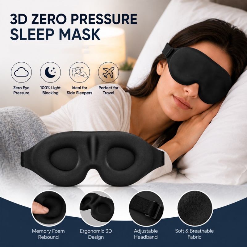 3D Printing Mask - قناع نوم ثلاثي الأبعاد مريح لحجب