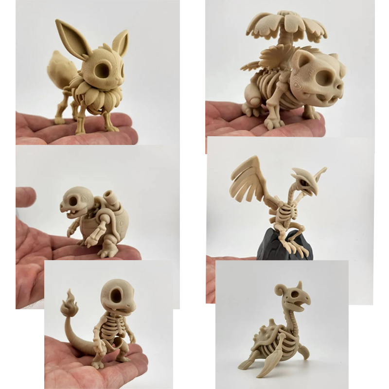 نموذج عظام أحفورية لشخصيات بوك - مراجعة 3D Printing Pla وسعره