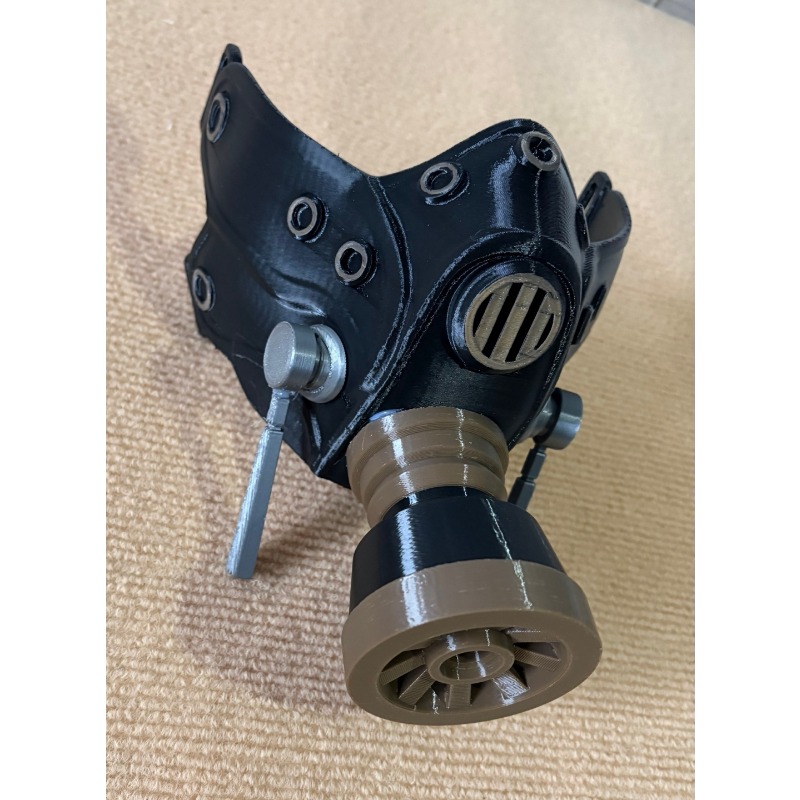 قناع غاز أسود ثلاثي الأبعاد مط - مراجعة 3D Printing Mask وسعره
